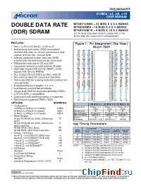 Datasheet MT46V128M4 manufacturer Micron